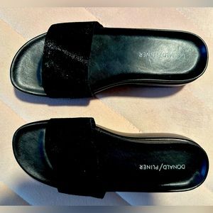 Black sparkling slip on